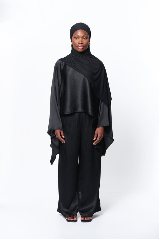 BLACK AFIYA CAPE SET